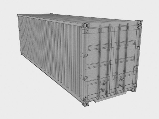 Shipping container 3D model_2