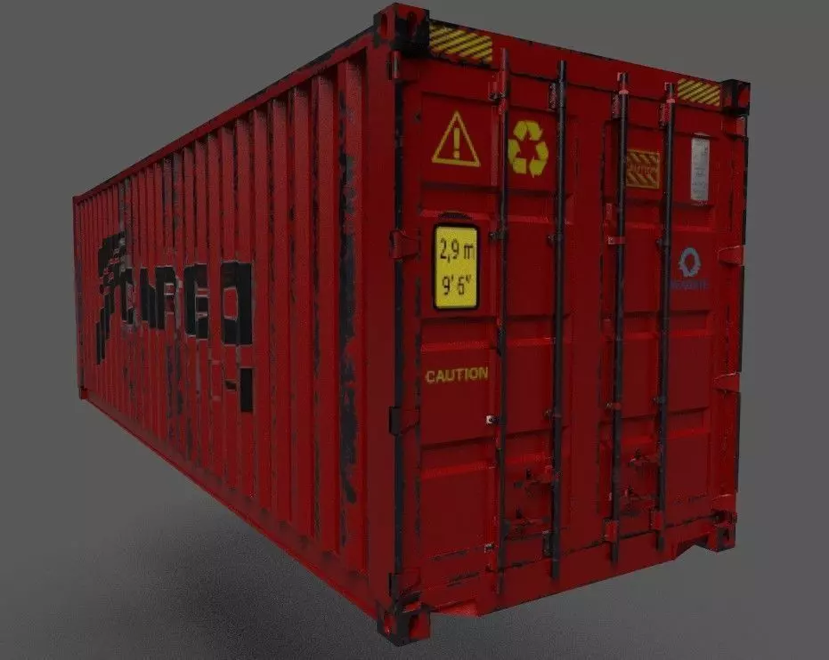 Shipping container 3D model_0