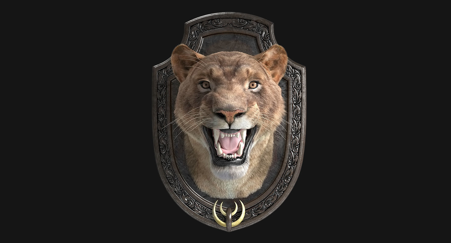 LIon Trophy 3D model_2