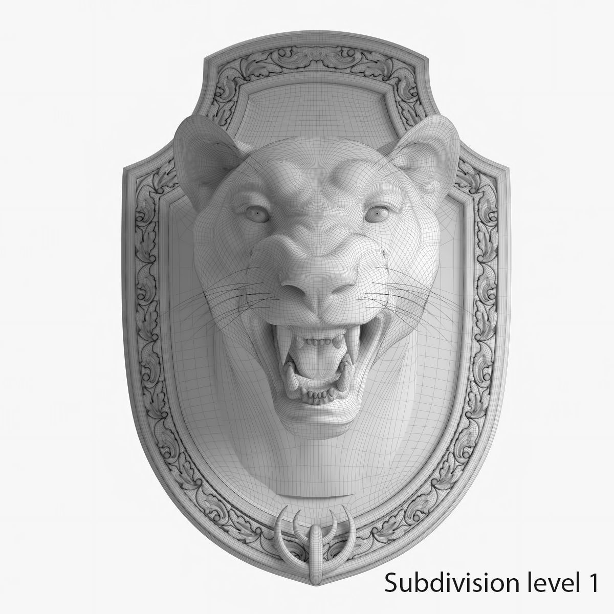 LIon Trophy 3D model_14