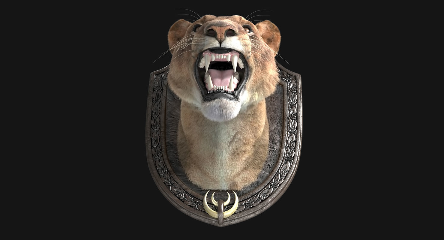 LIon Trophy 3D model_6
