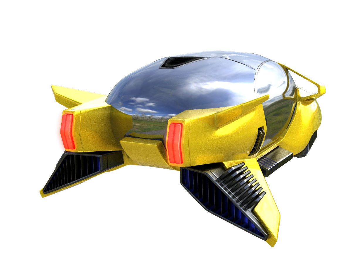 Hover taxi vray 3d model 3D model_1