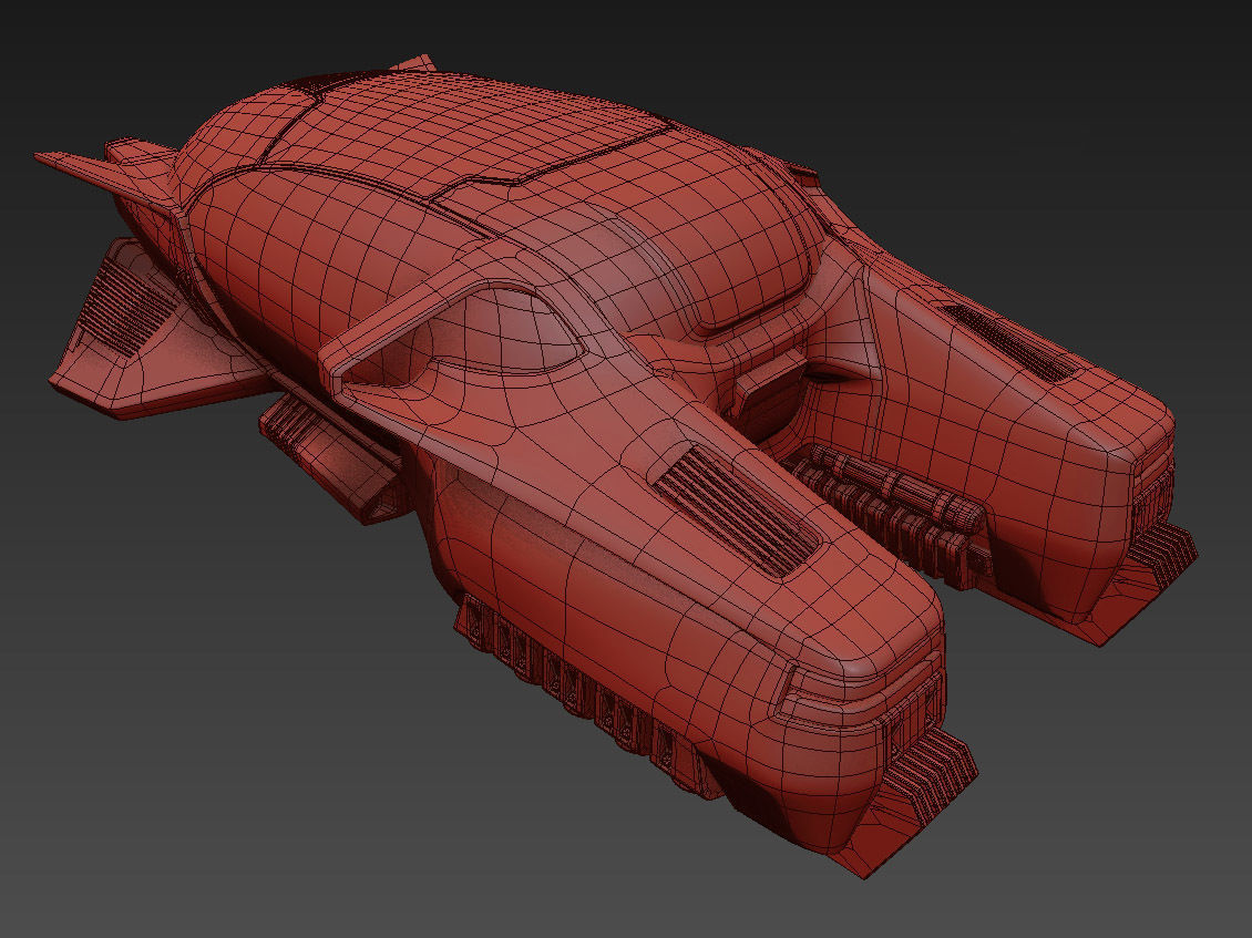 Hover taxi vray 3d model 3D model_13