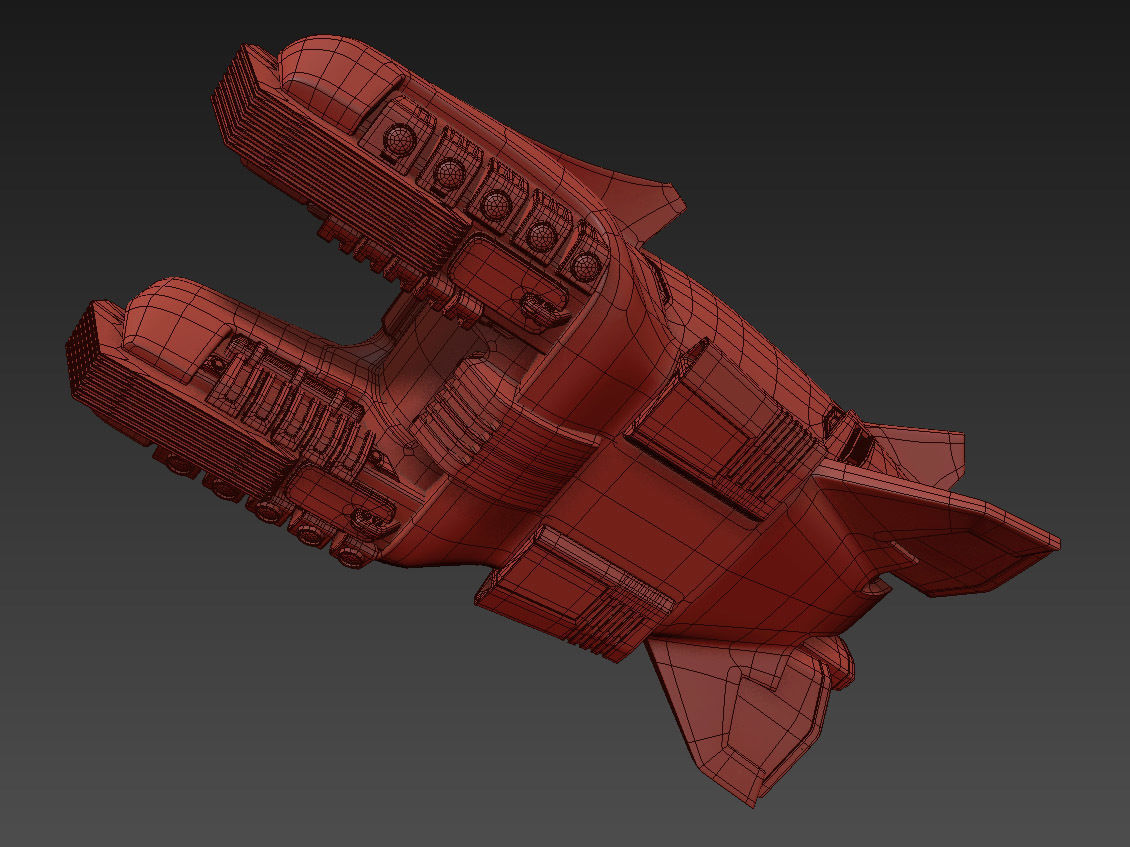 Hover taxi vray 3d model 3D model_10