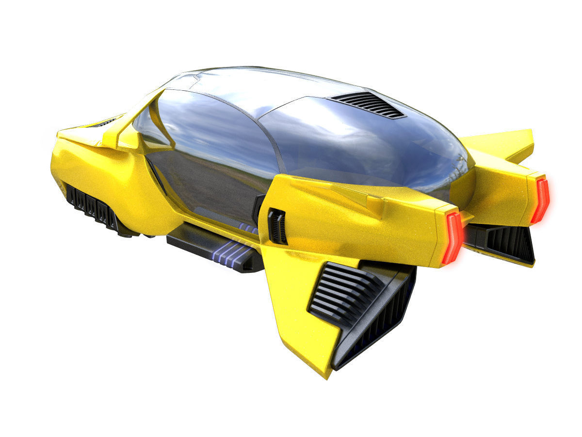 Hover taxi vray 3d model 3D model_3