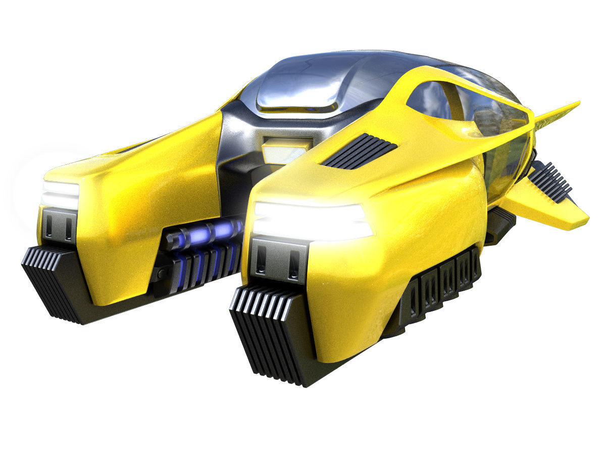 Hover taxi vray 3d model 3D model_4