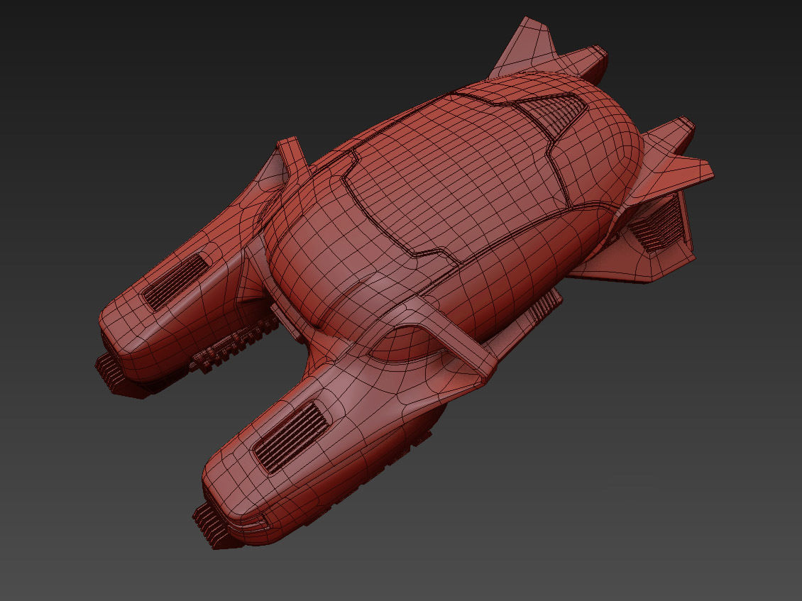 Hover taxi vray 3d model 3D model_12