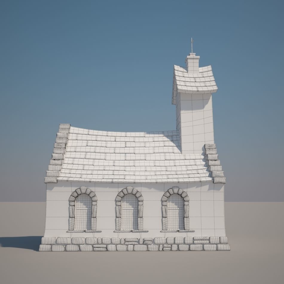 Church Cartoon 3D model_6