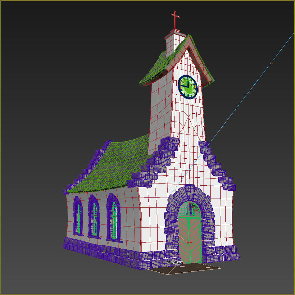 Church Cartoon 3D model_8