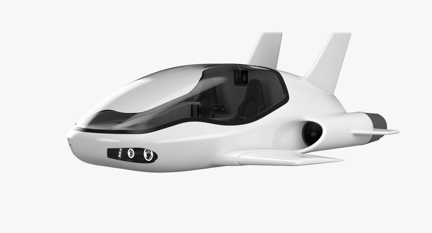 Hover car concept 3D model_1