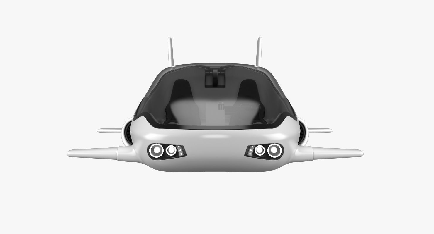 Hover car concept 3D model_2