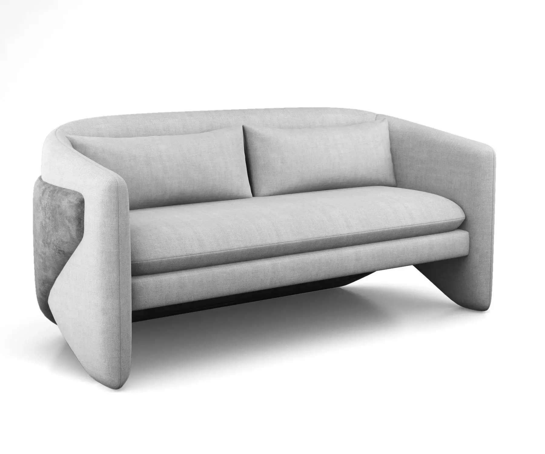 Thea Settee by West Elm 3D model_0