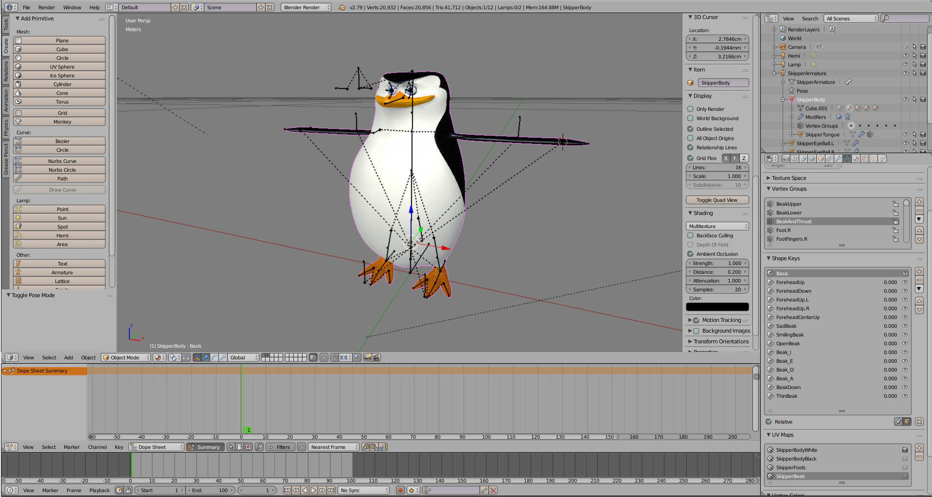 Penguin Skipper Free low-poly 3D model_4