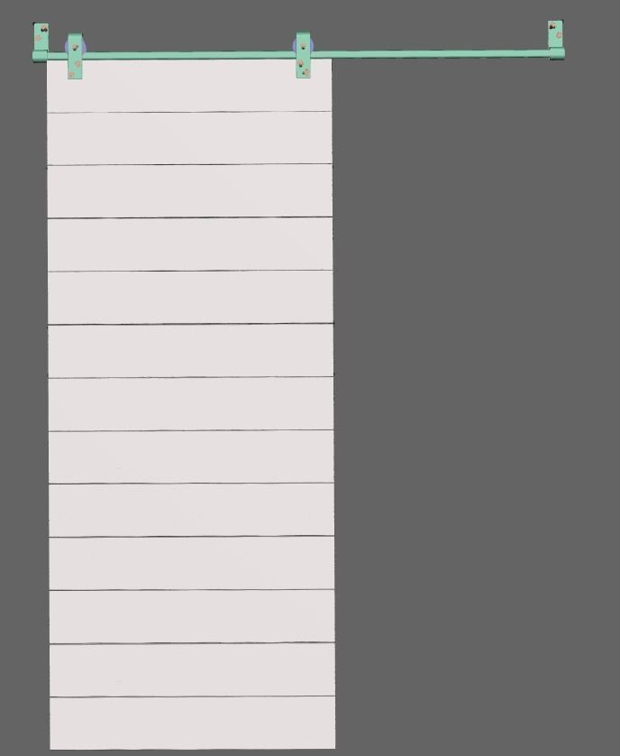 Barn Door 3D model_5