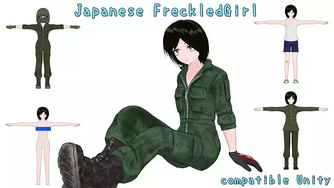 Japanese FreckledGirl