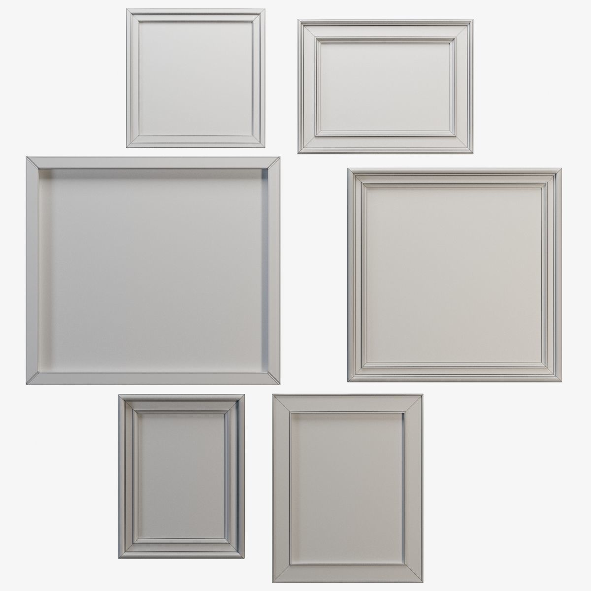 Pottery Barn Polished Gallery Wall Low-poly 3D model_7