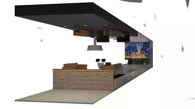 3D Bowling Lane 3D model
