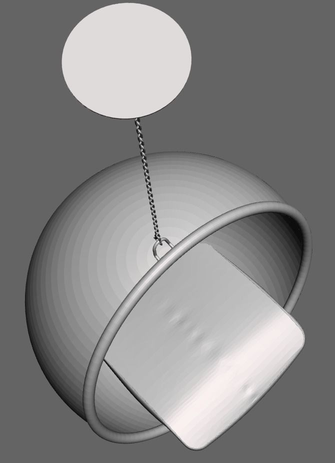 Bubble Chair Free 3D model_6