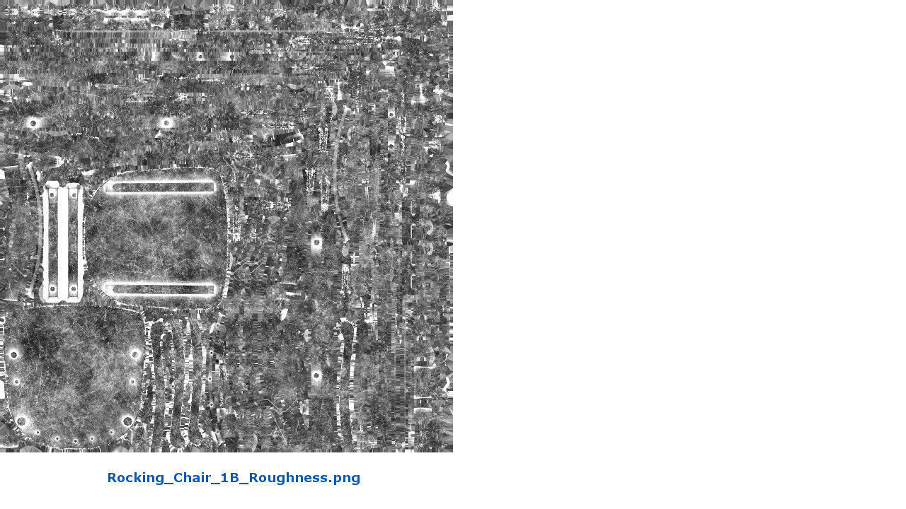 Rocking Chair 1B Low-poly 3D model_9