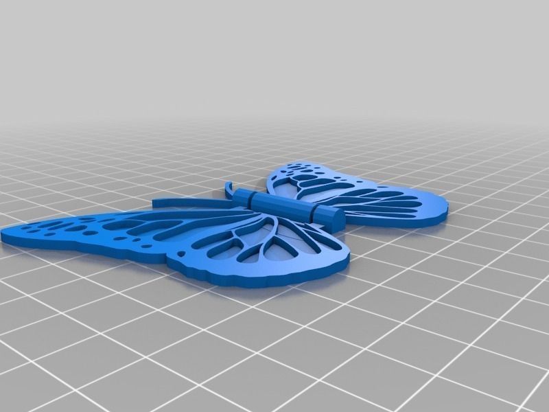 Hinged butterfly Free 3D print model_1