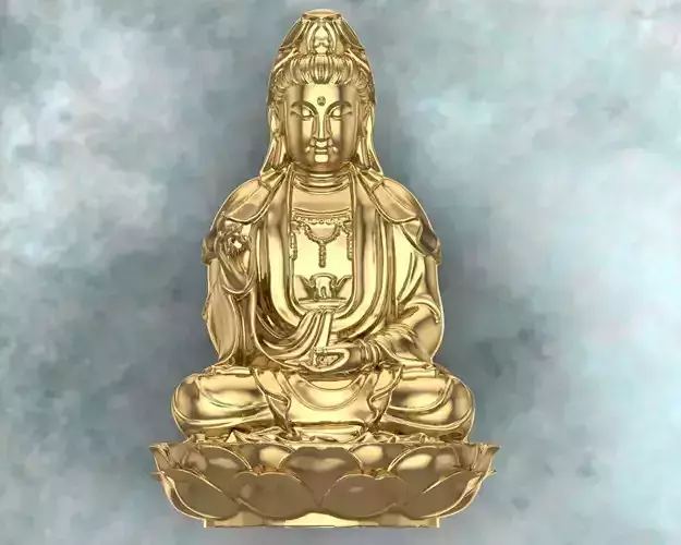 Buddha Pendant 3D print model 3dm