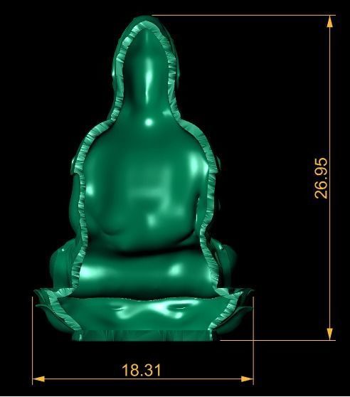 Buddha Pendant 3D print model 3dm 3D print model_3