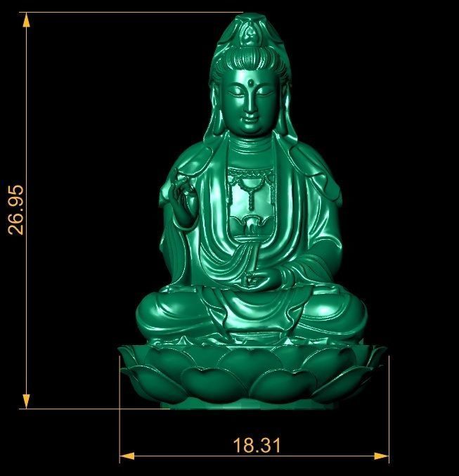 Buddha Pendant 3D print model 3dm 3D print model_1