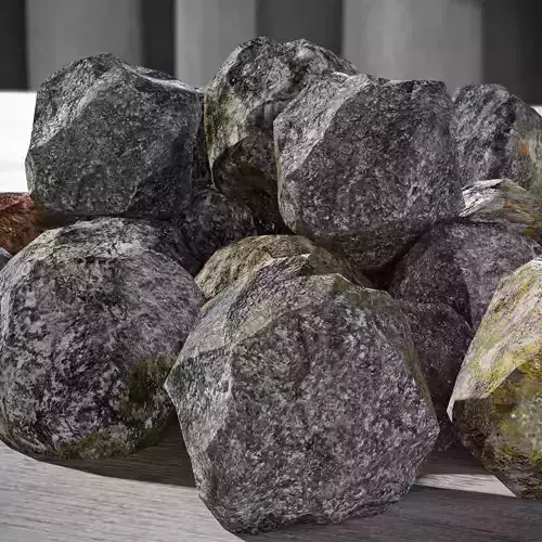 Rocks pile of on table
