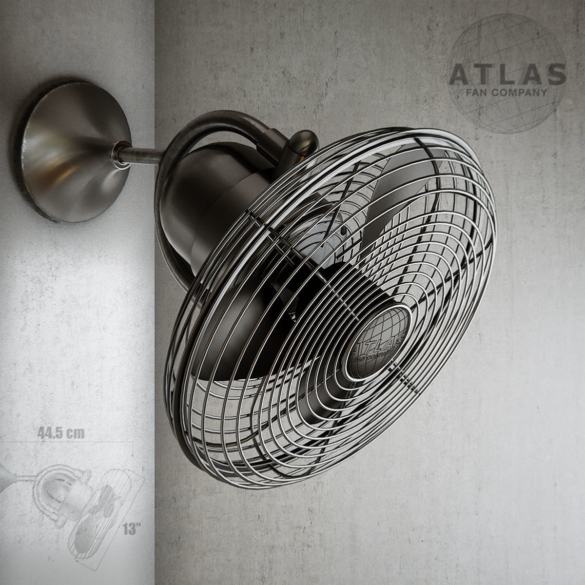 Atlas fan 3D model_1
