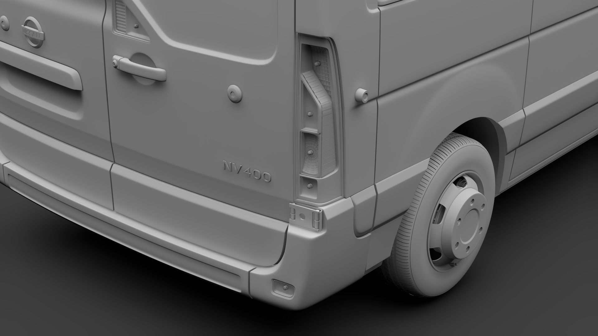 Nissan NV 400 L1H1 Van 2017 3D model_16