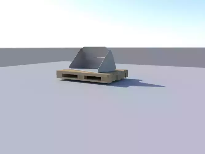Agriculture shovel Low-poly 3D model