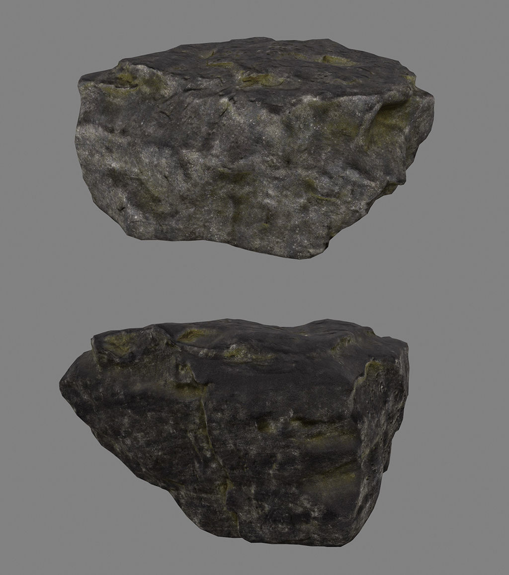 old forest rocks 04 Low-poly 3D model_8