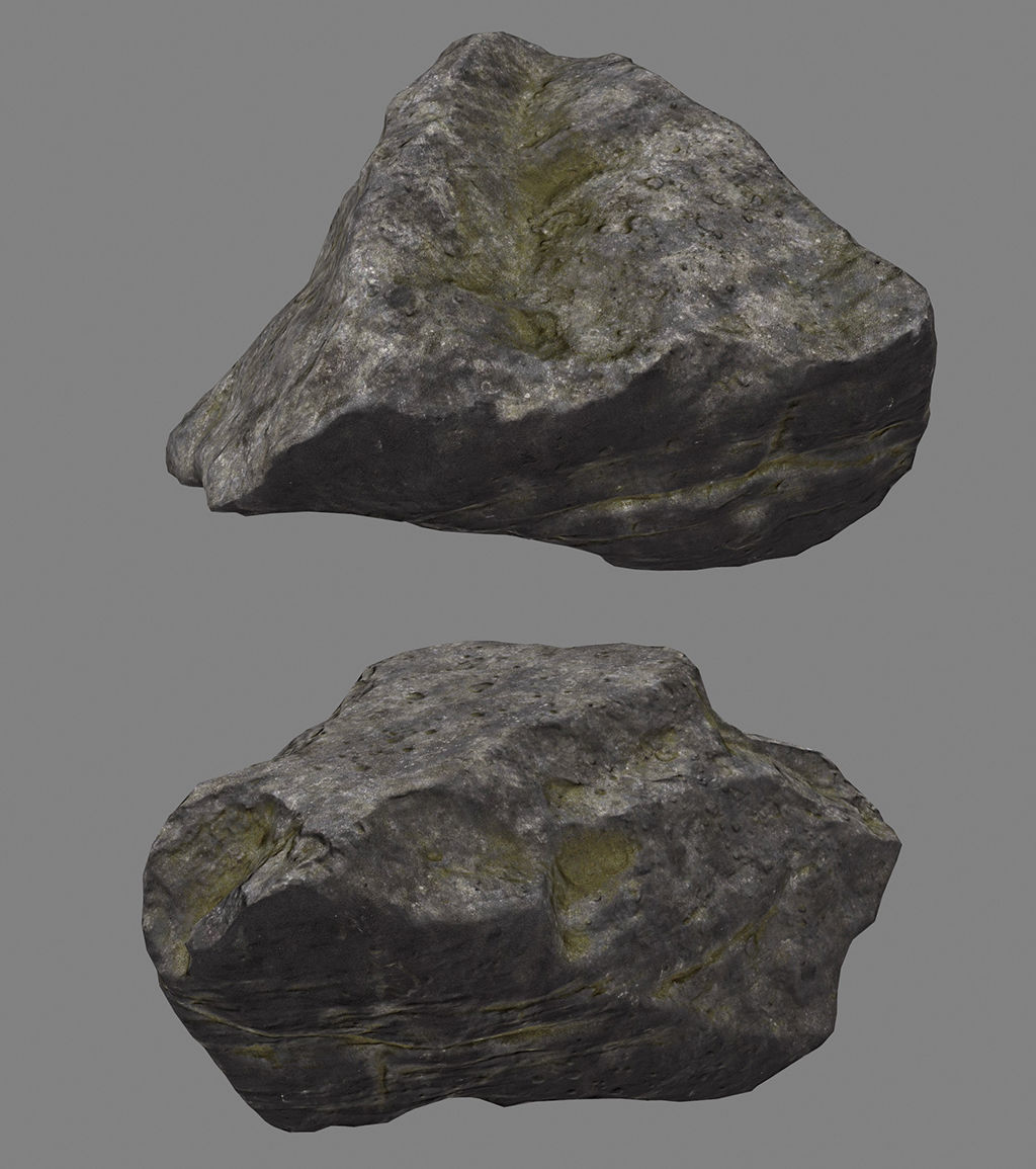 old forest rocks 04 Low-poly 3D model_12