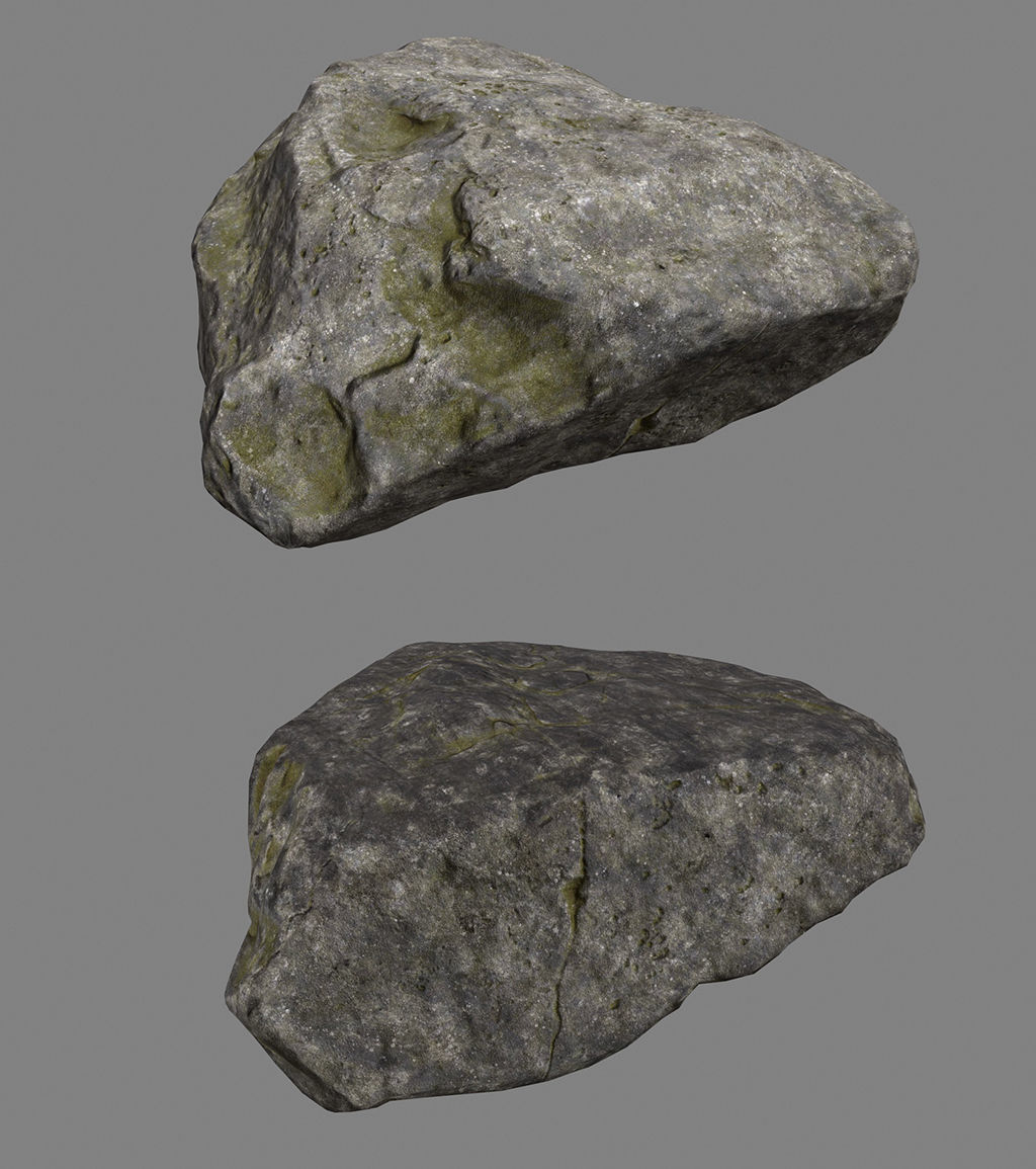 old forest rocks 04 Low-poly 3D model_11