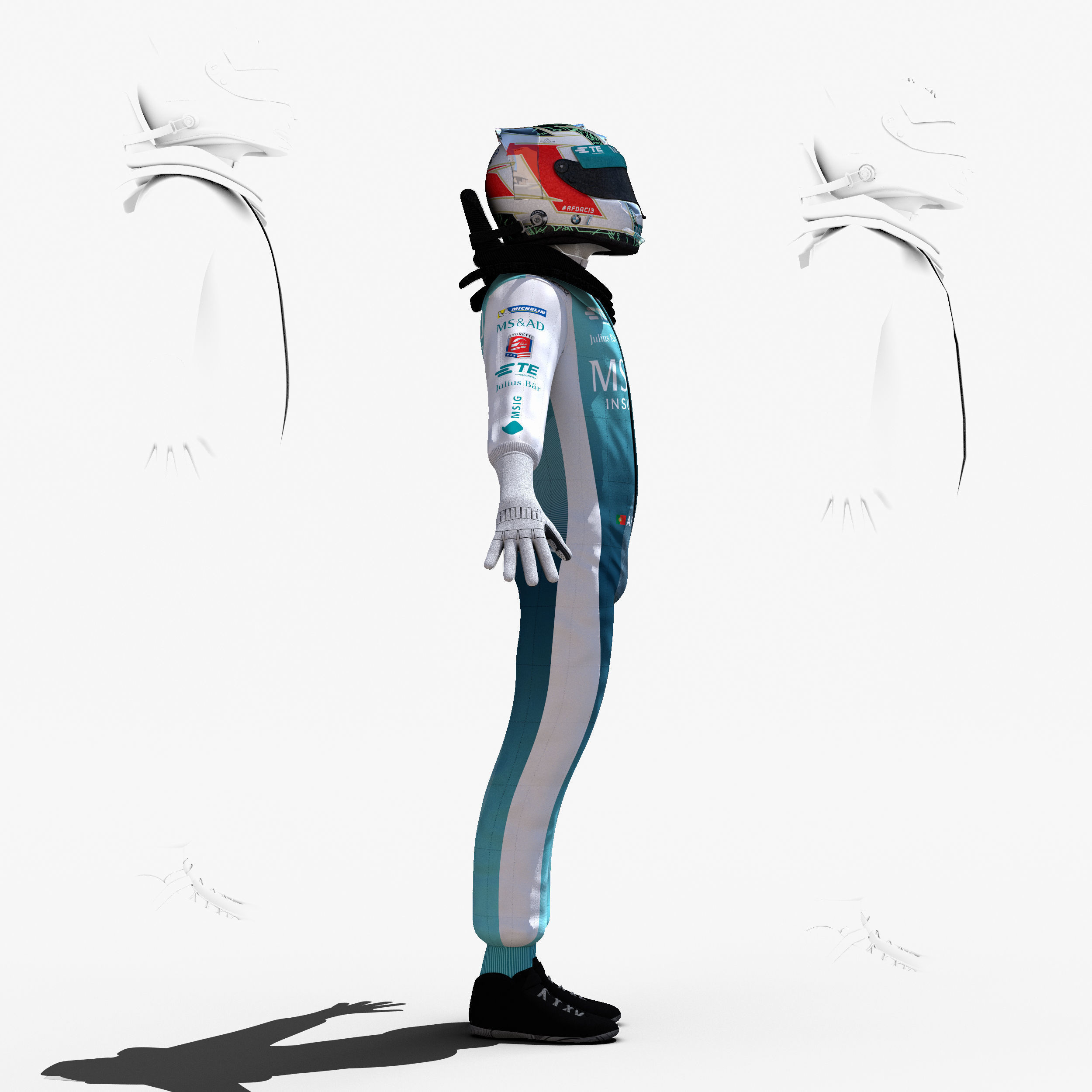 Antonio Felix Da Costa 2017 2018 Low-poly 3D model_7