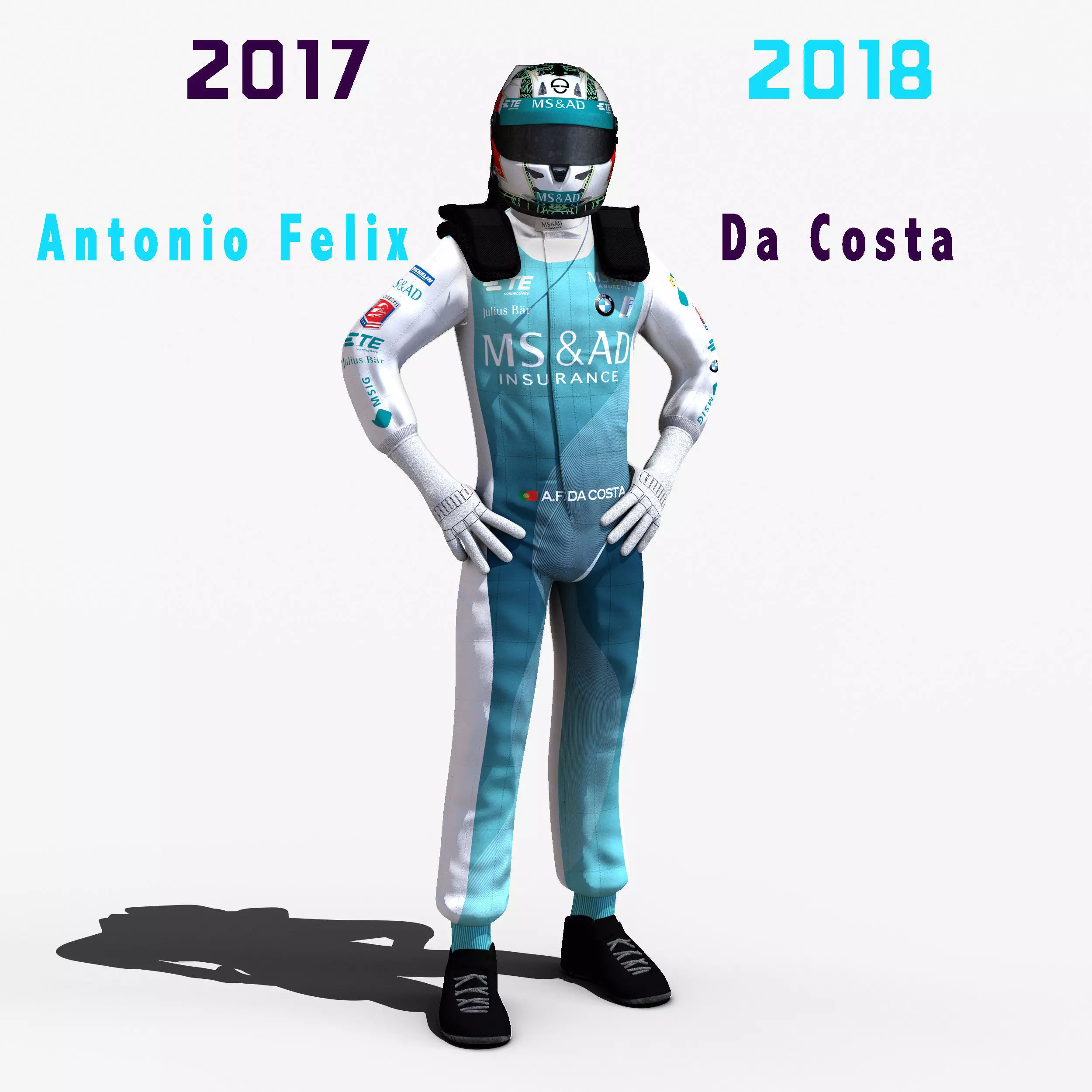 Antonio Felix Da Costa 2017 2018 Low-poly 3D model_0