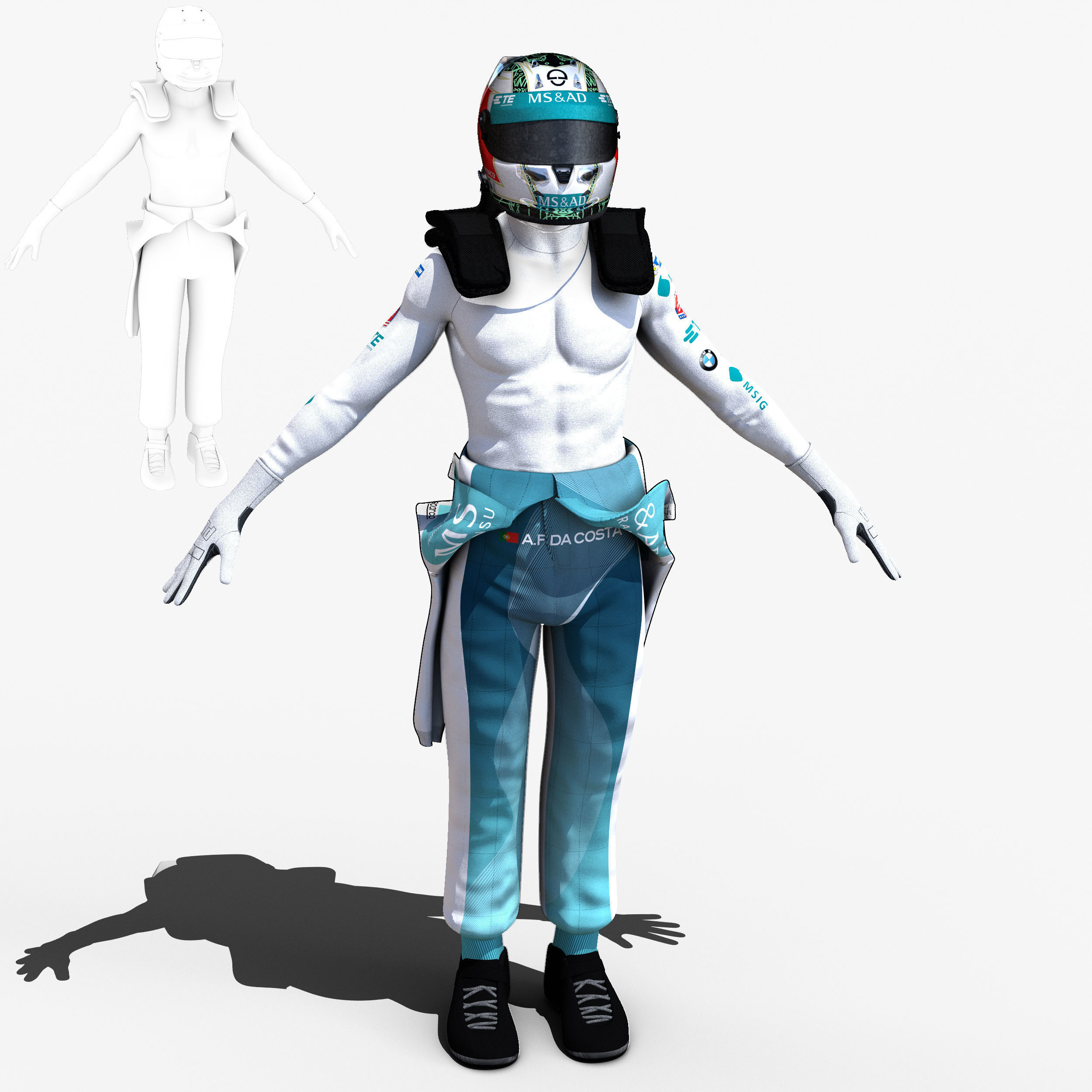 Antonio Felix Da Costa 2017 2018 Low-poly 3D model_5