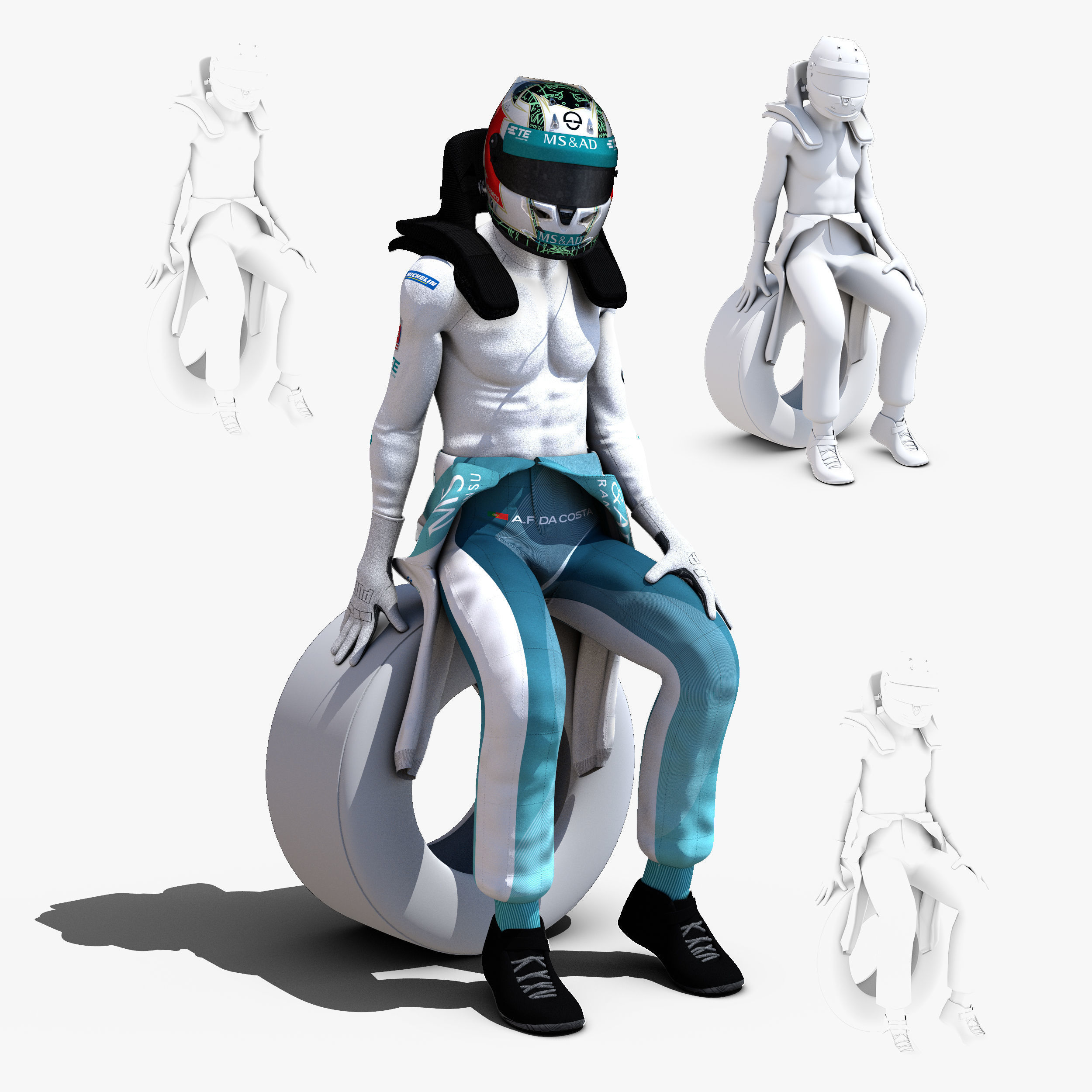 Antonio Felix Da Costa 2017 2018 Low-poly 3D model_3