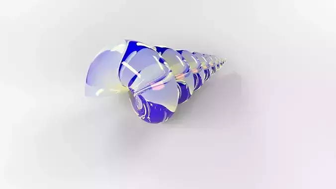 SeaShell flower Low-poly 3D model