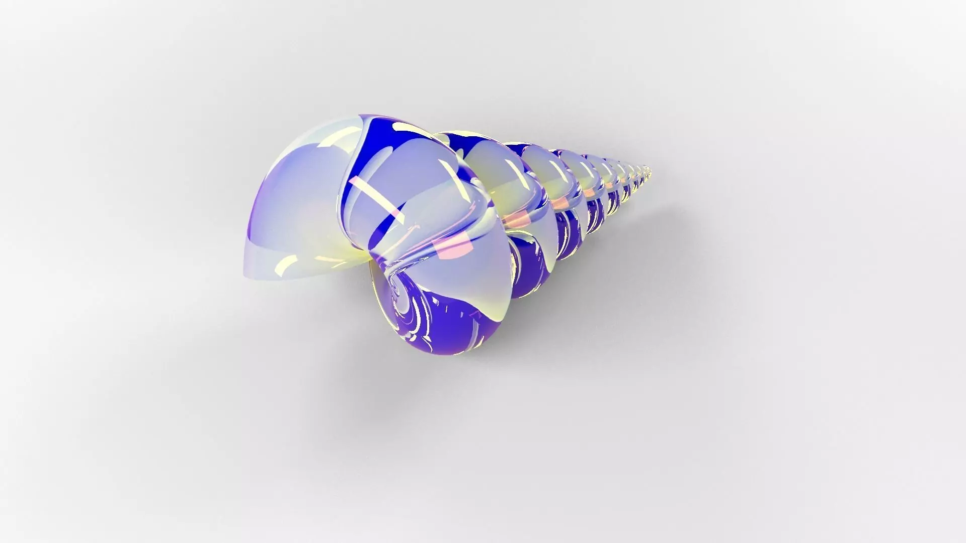 SeaShell flower Low-poly 3D model_0