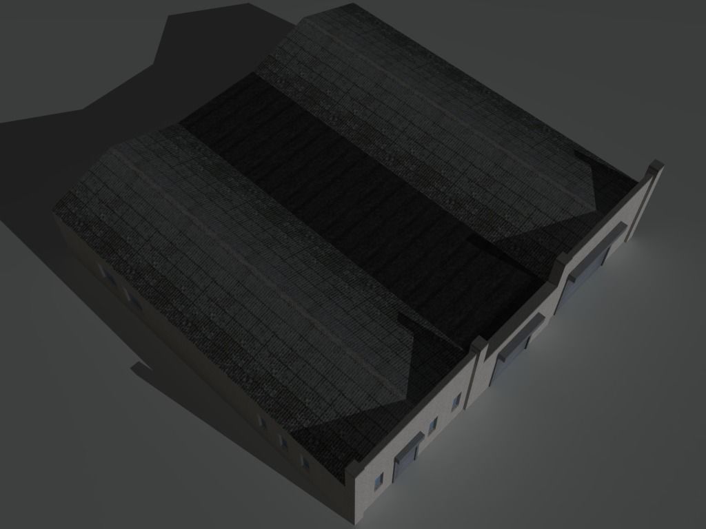 Factory Building Set 6 Low-poly 3D model_20