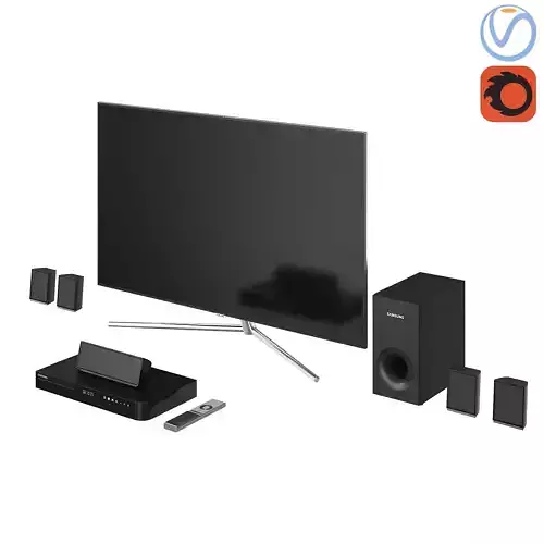 Samsung TV QLED Home Cinema Blu-ray 2  3D model