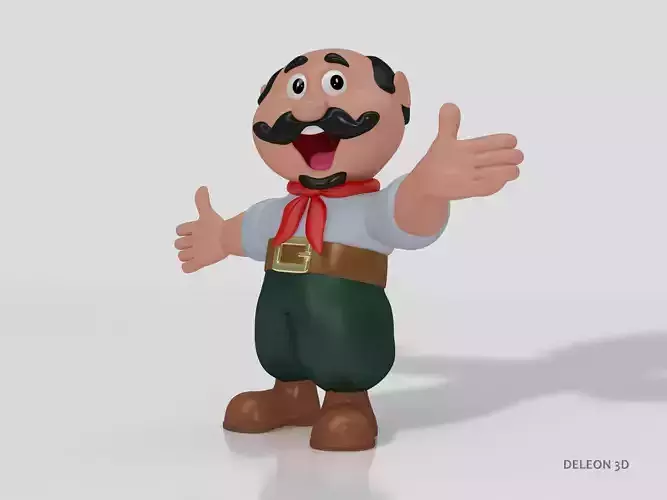 Gaucho cartoon character giving thumbs