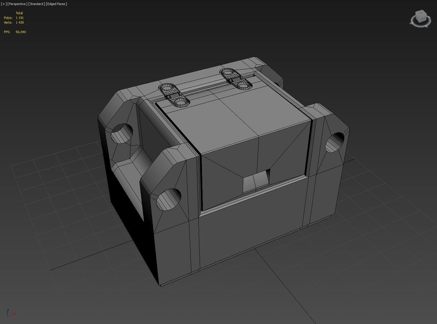 scifi box Low-poly 3D model_5