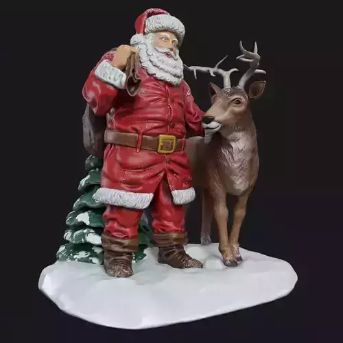 Santa Claus ceramic statuette 
