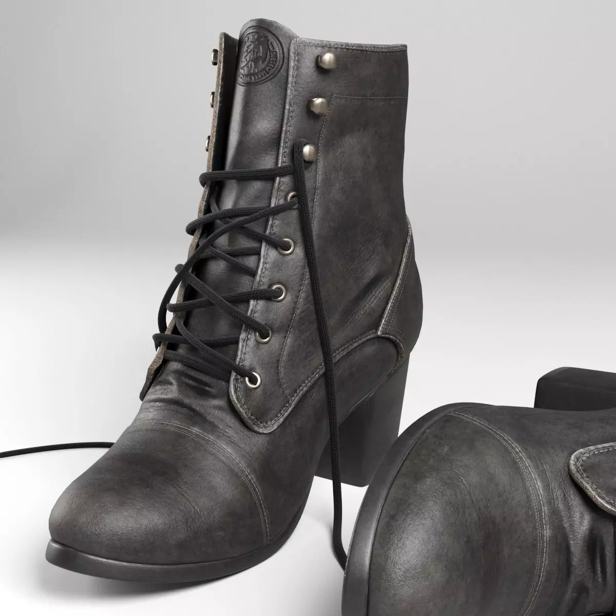 Female boots Diesel 3D model_0