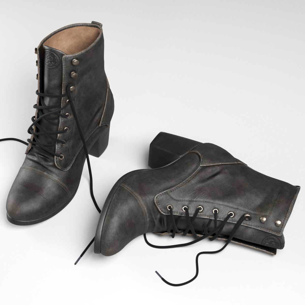 Female boots Diesel 3D model_1