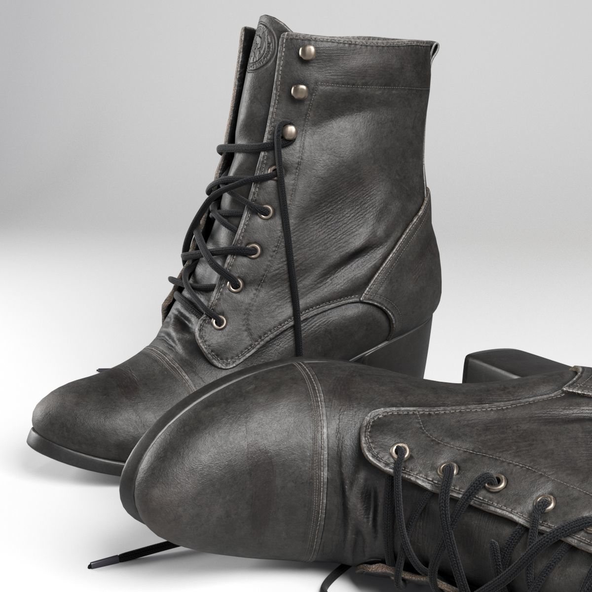 Female boots Diesel 3D model_3