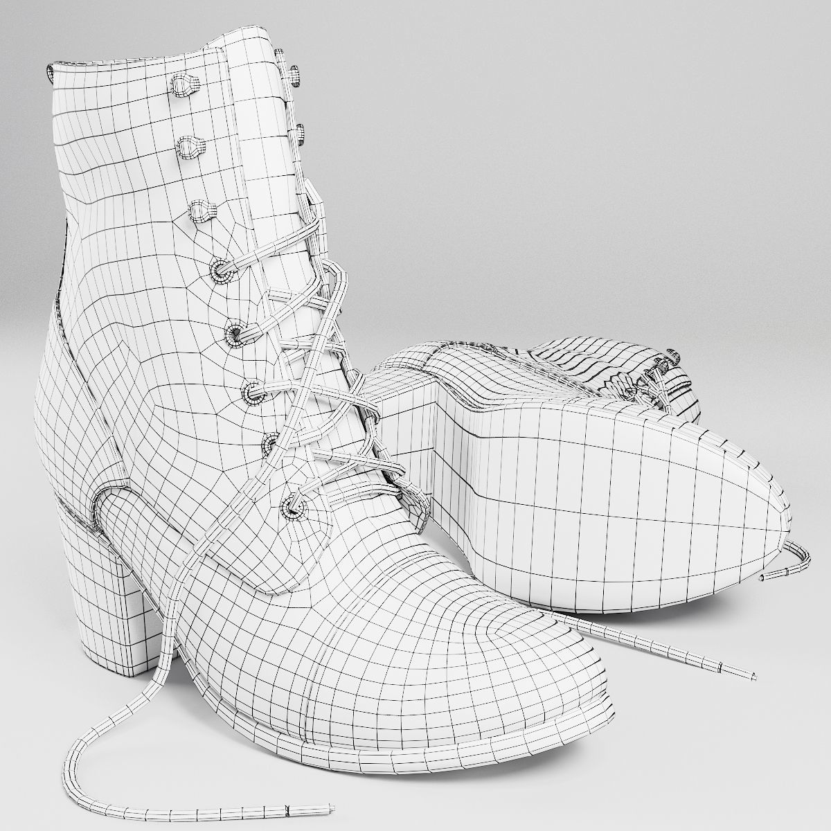 Female boots Diesel 3D model_6