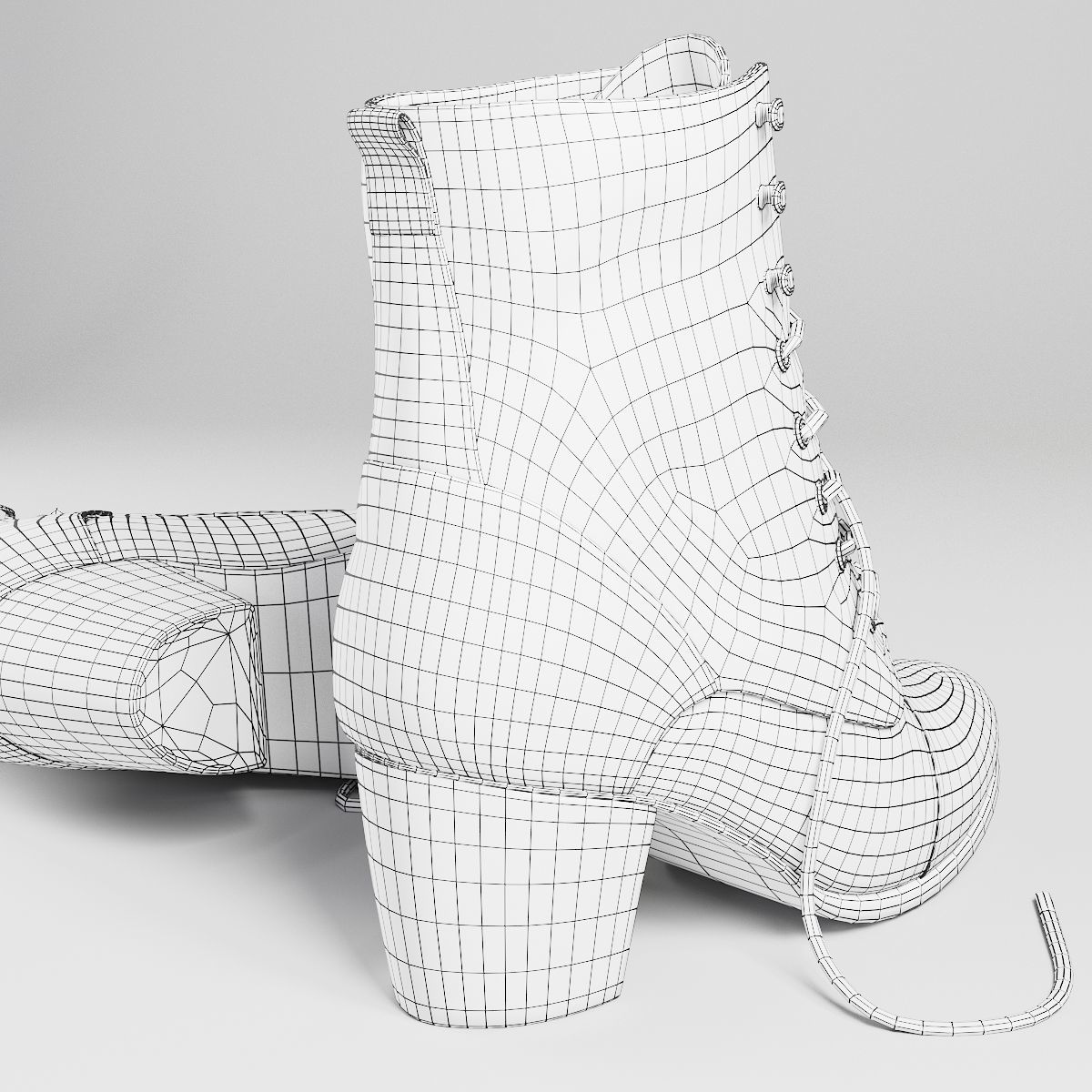 Female boots Diesel 3D model_4